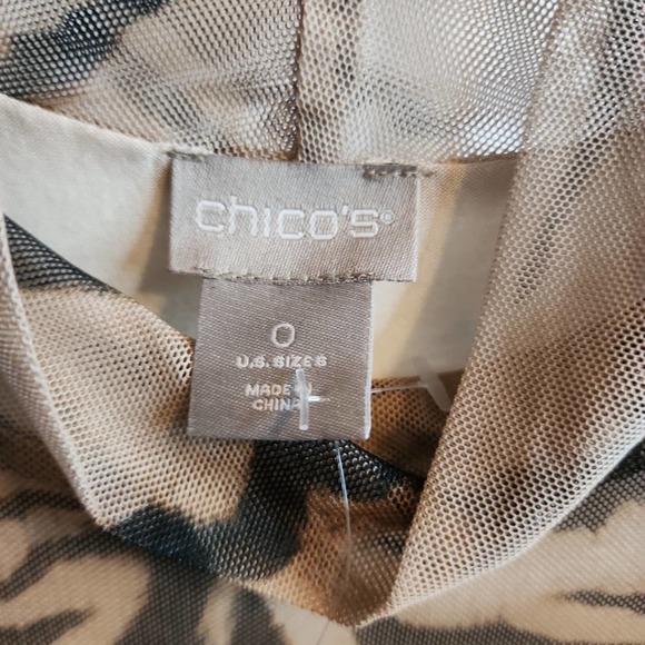 Chico's Tiger Print Women's Blouse - Picture 2 of 8